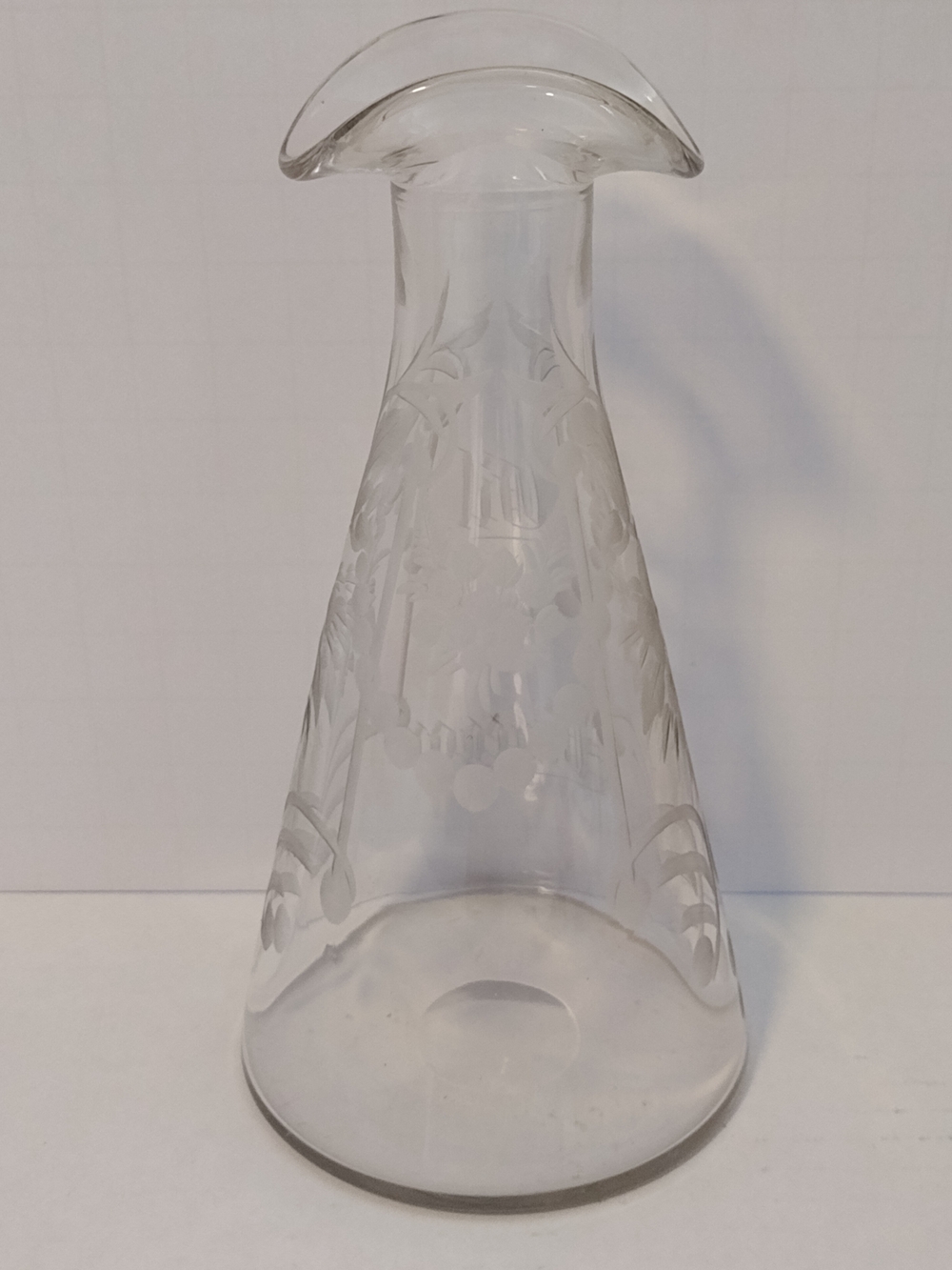 Etched Clear Glass Decanter Carafe For Vinager And Oil